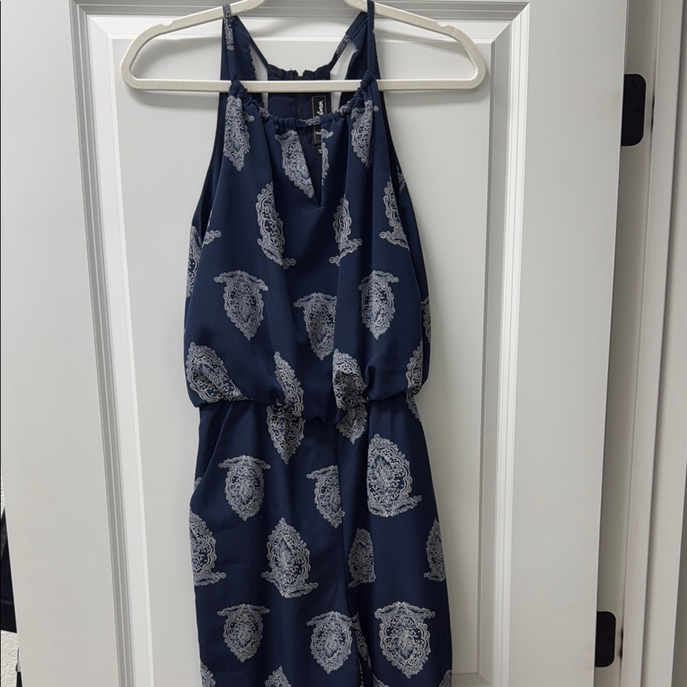 Sam Edelman Navy Paisley Jumpsuit